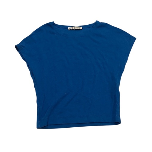 Zara Half Sleeve T-Shirt Royal Blue Medium - Picture 1 of 8
